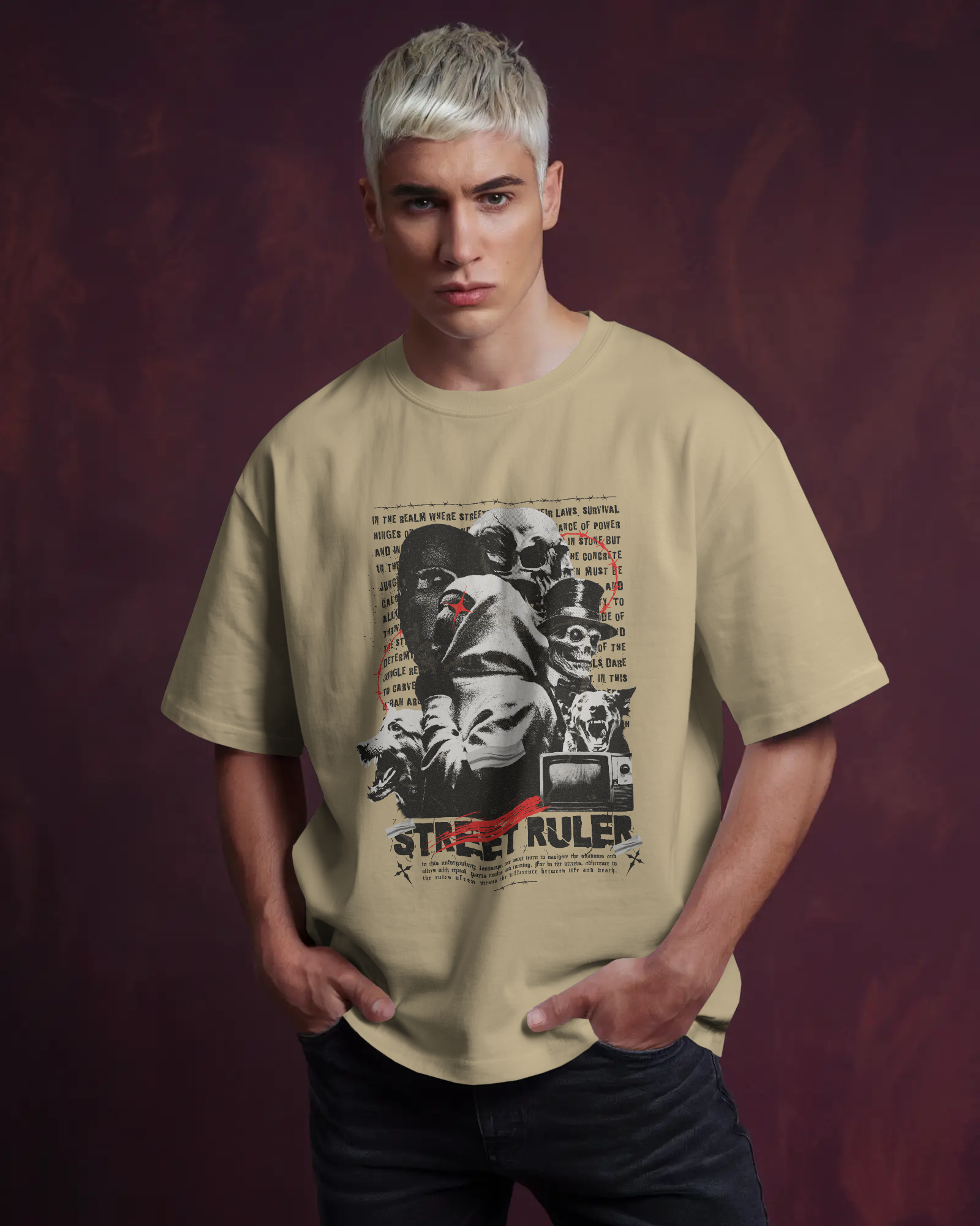 Vintage Street Ruler Oversized T-shirt – Level9