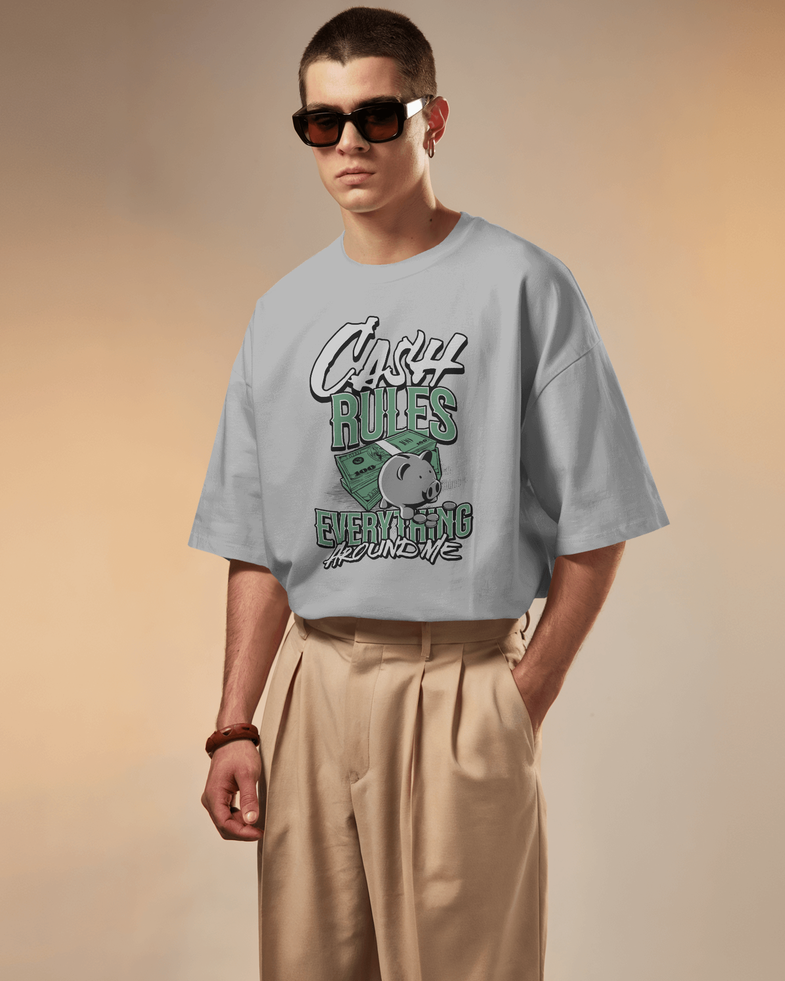 Cash Rules Drop Shoulder T-shirt