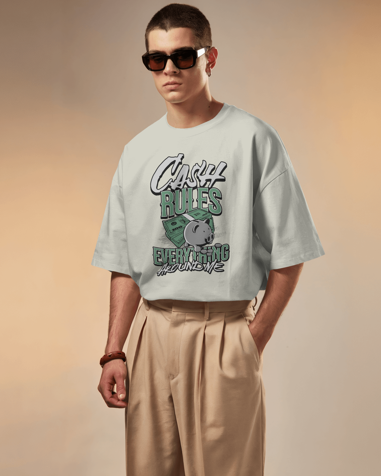 Cash Rules Drop Shoulder T-shirt