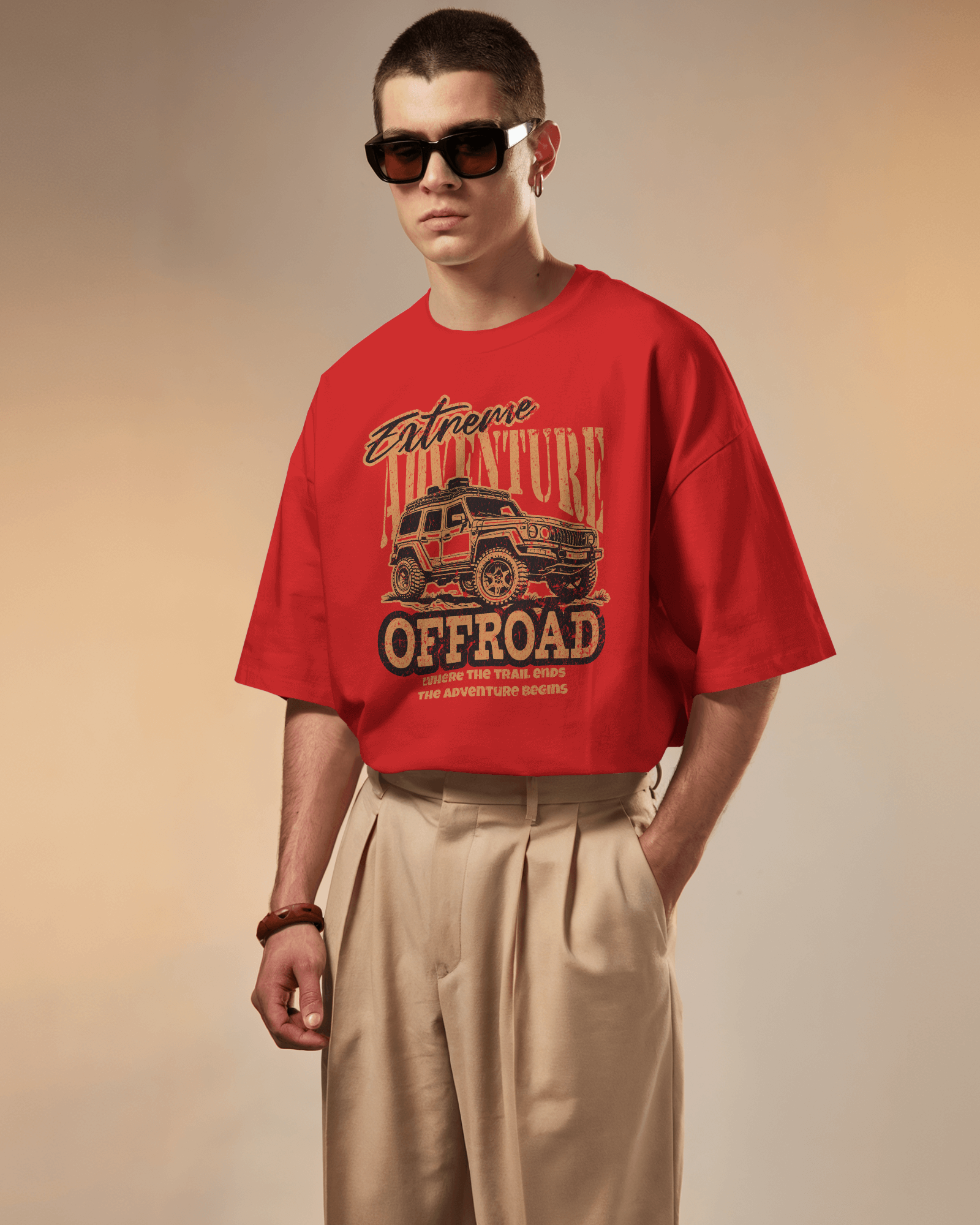 Off Roading Special Drop Dhoulder T-shirt