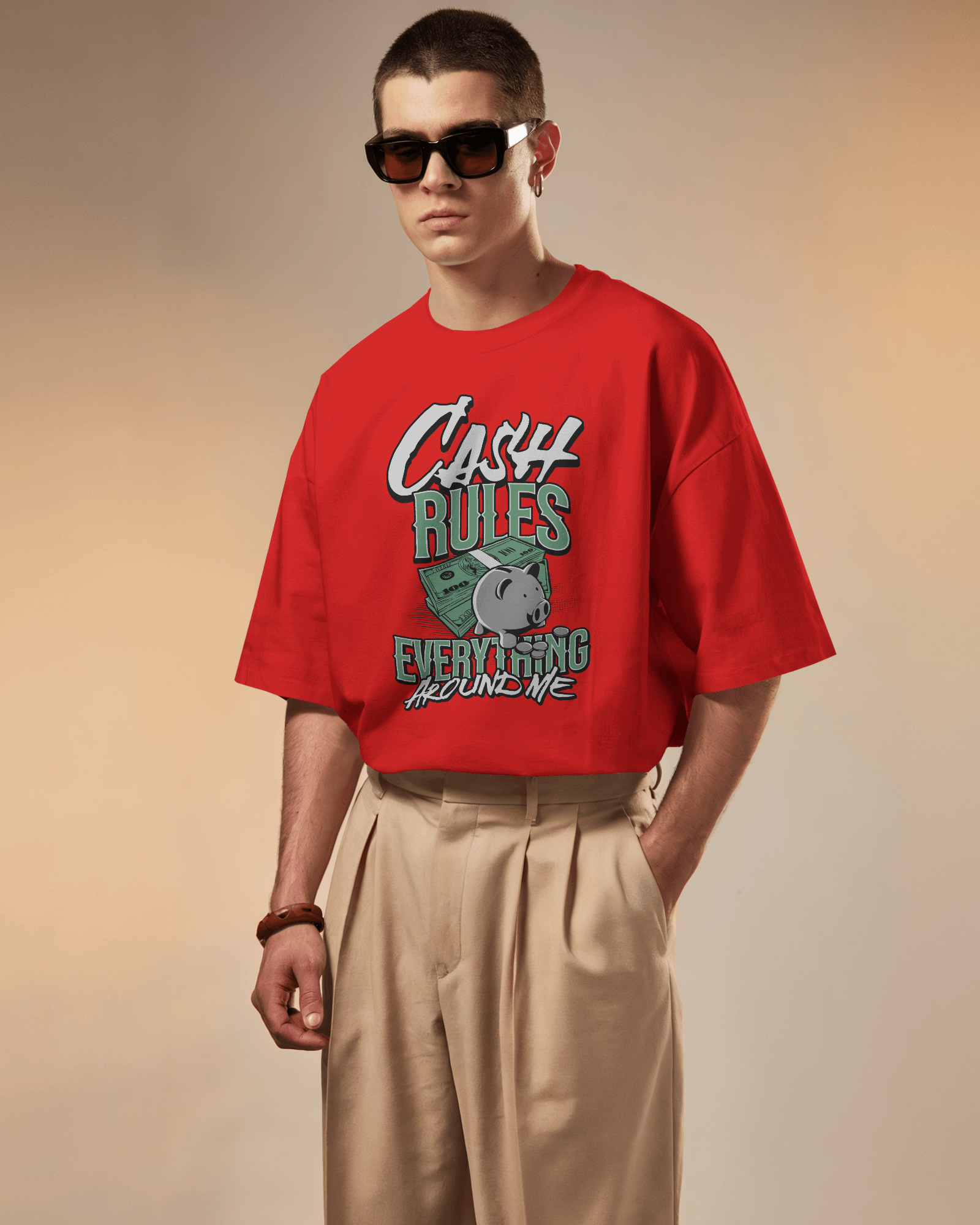 Cash Rules Drop Shoulder T-shirt