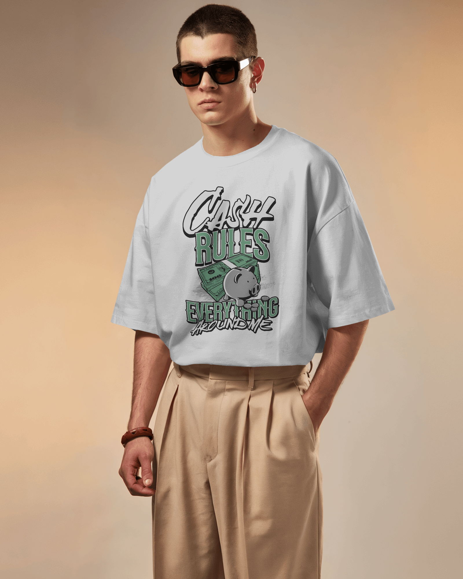 Cash Rules Drop Shoulder T-shirt